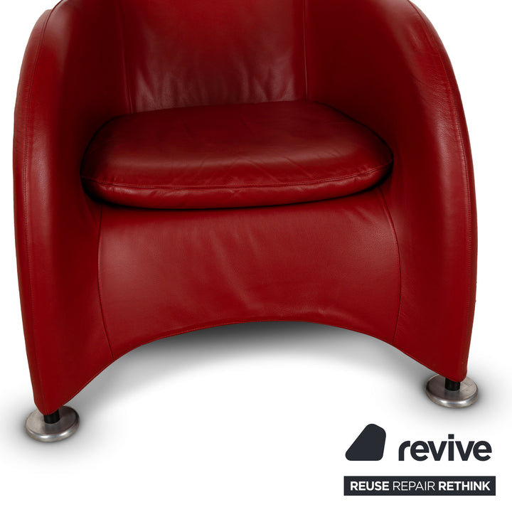 Montis Loge Leather Armchair Red