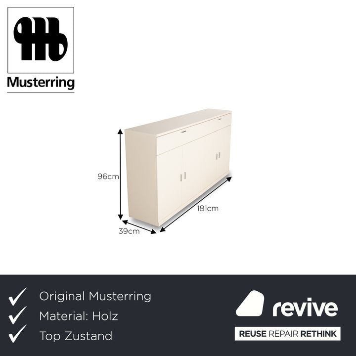 Musterring Kreta Holz Sideboard Creme Weiß