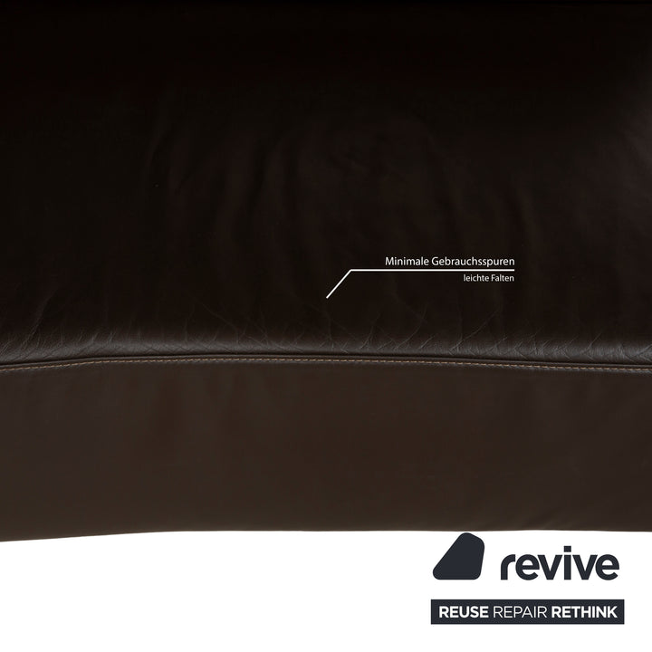 Musterring Leather Corner Sofa Brown Sofa Couch