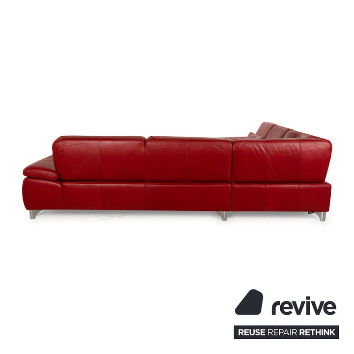 Sample ring leather corner sofa red sofa couch
