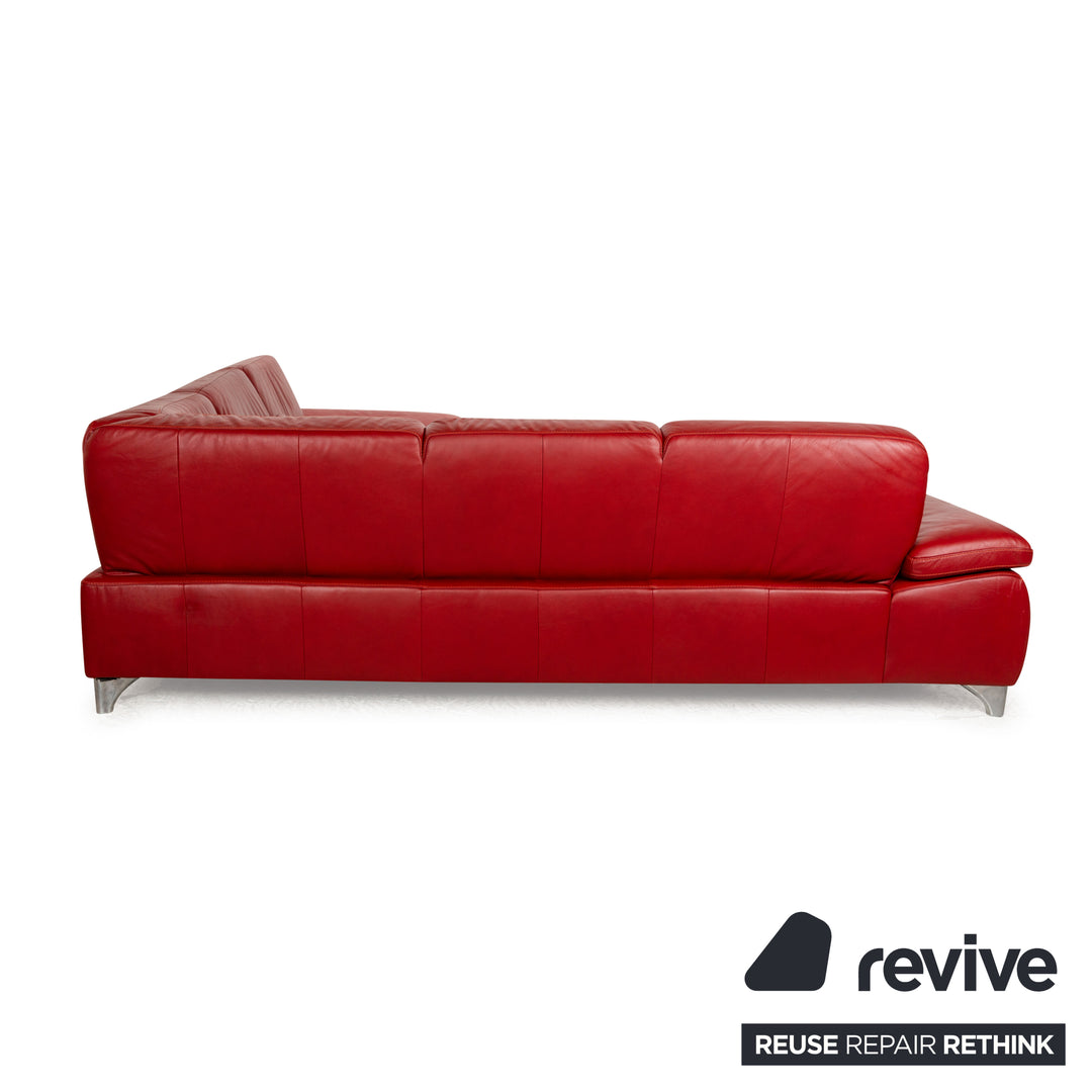 Sample ring leather corner sofa red sofa couch