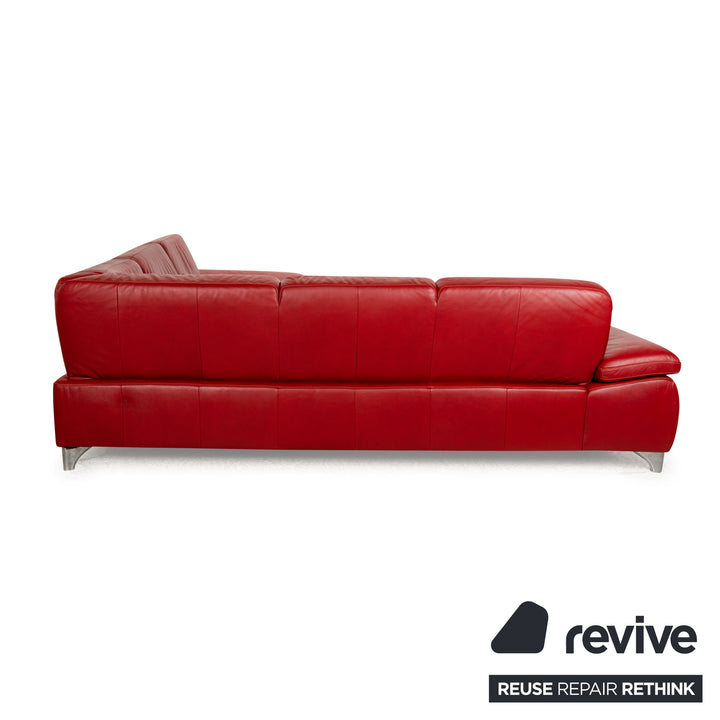 Sample ring leather corner sofa red sofa couch