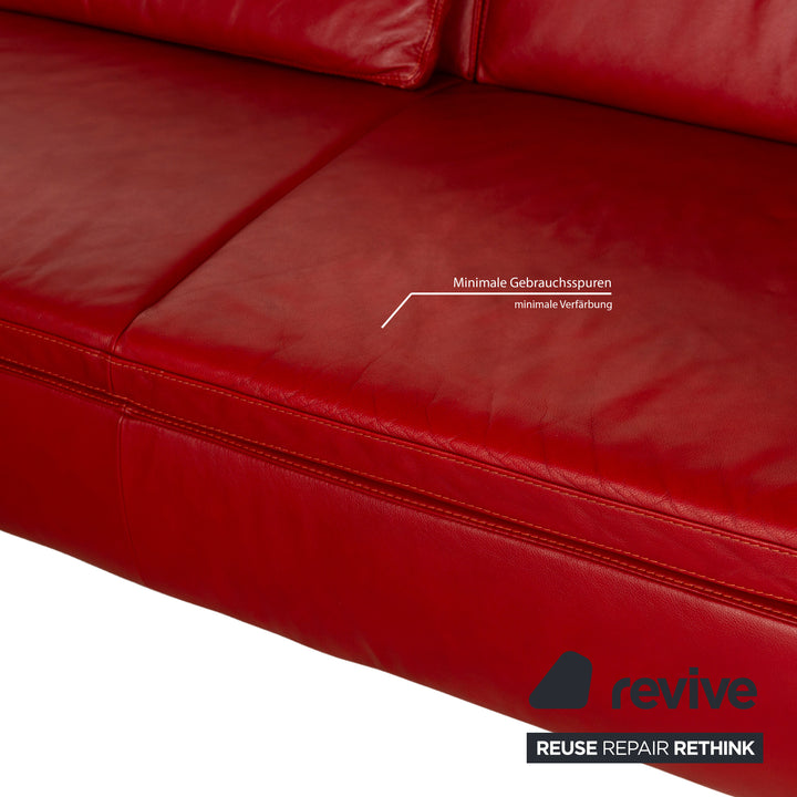 Sample ring leather corner sofa red sofa couch