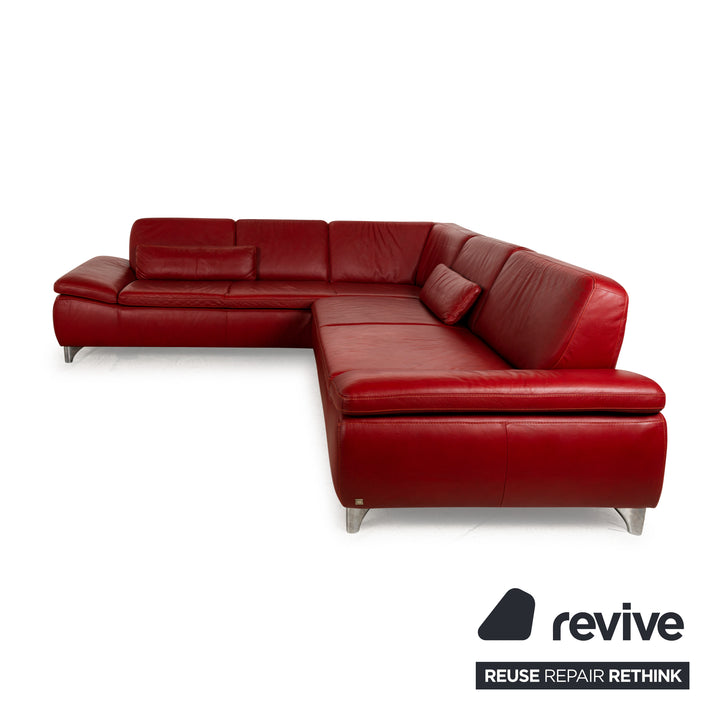 Sample ring leather corner sofa red sofa couch