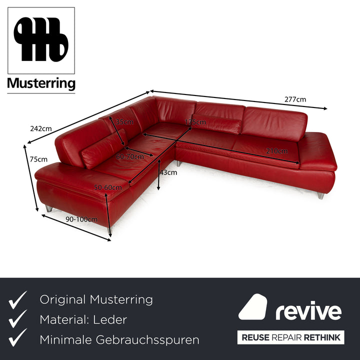 Sample ring leather corner sofa red sofa couch