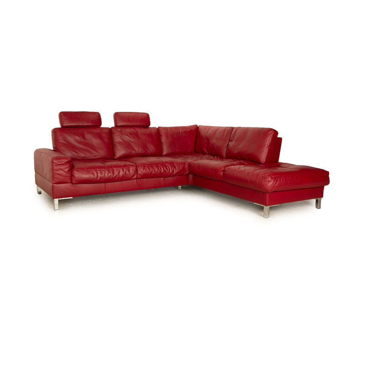 Modèle anneau cuir canapé d'angle canapé rouge canapé fonction manuelle