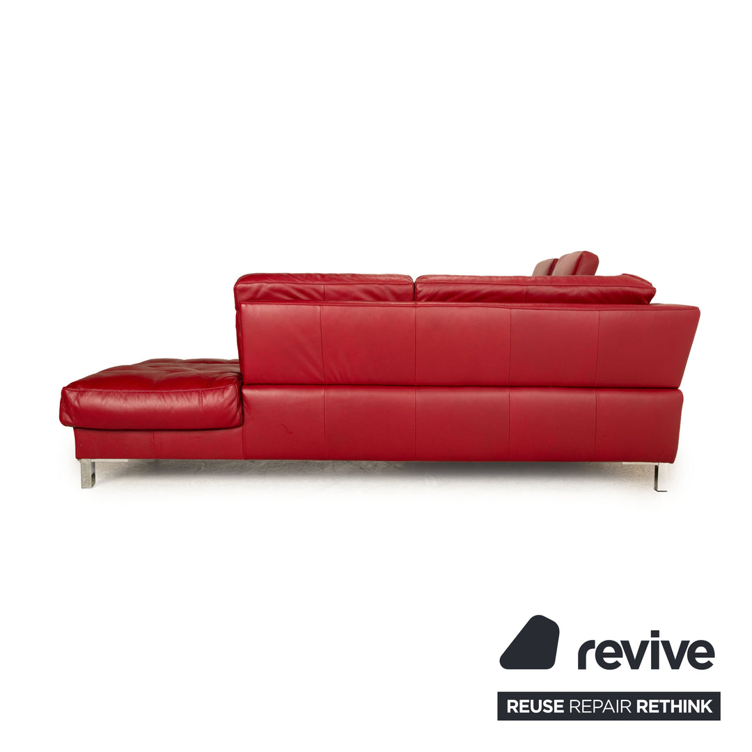 Modèle anneau cuir canapé d'angle canapé rouge canapé fonction manuelle