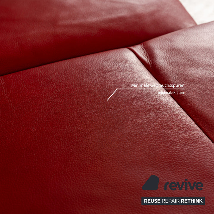 Sample ring leather corner sofa red sofa couch