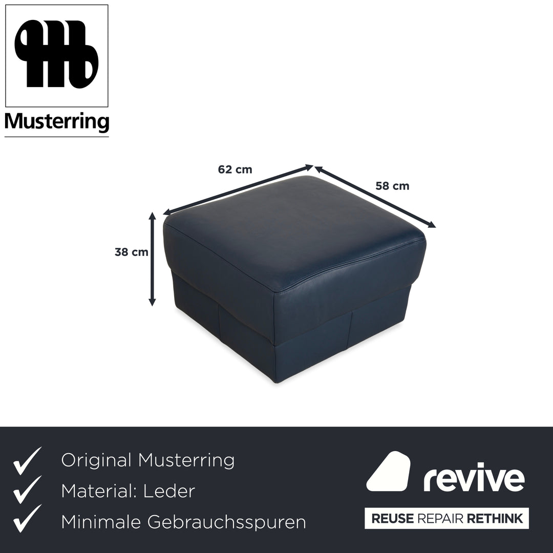 Musterring Leather Stool Blue