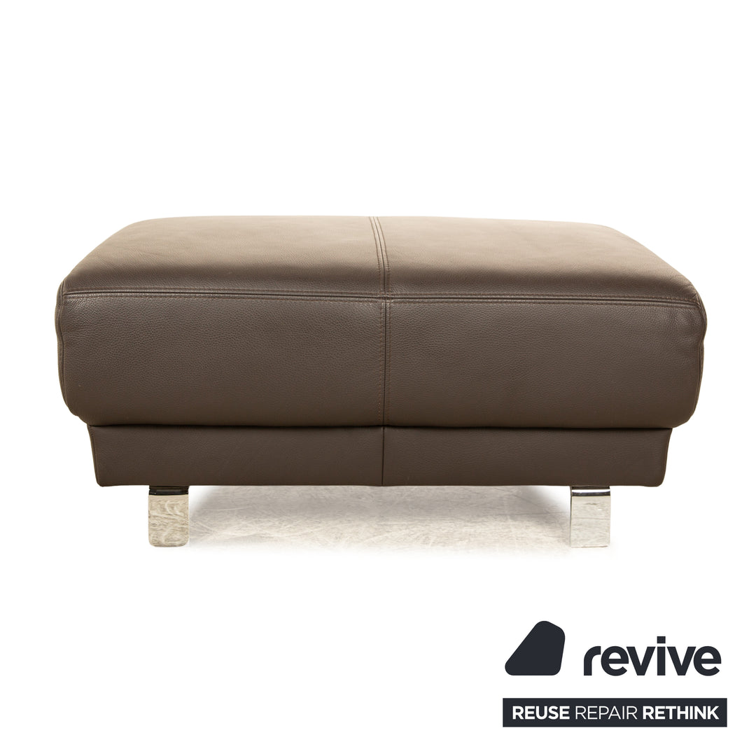 Musterring Leather Stool Brown