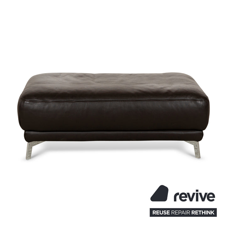 Musterring Leder Hocker Braun