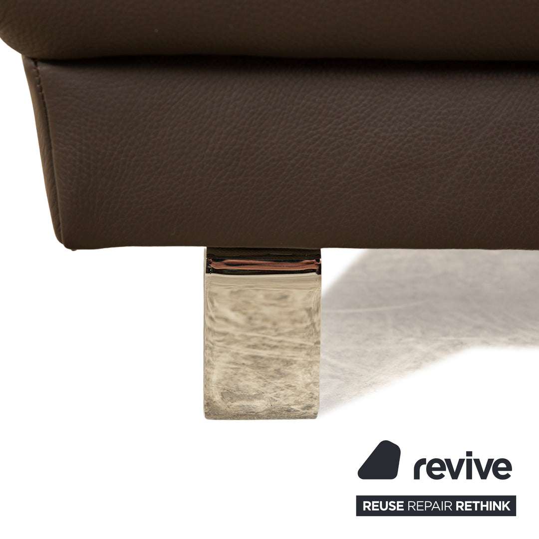 Musterring Leather Stool Brown