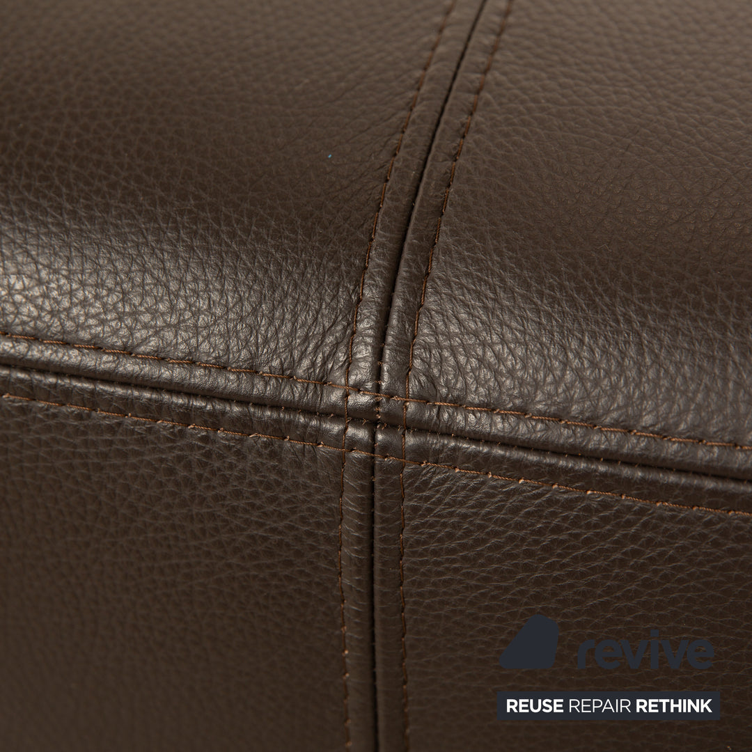 Musterring Leather Stool Brown