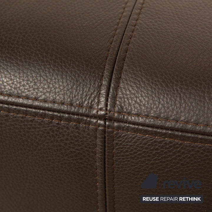 Musterring Leather Stool Brown