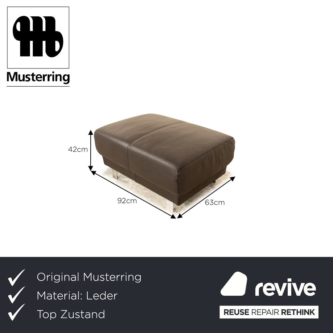 Musterring Leather Stool Brown