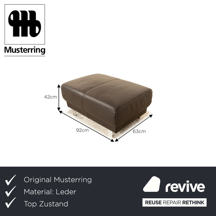 Musterring Leather Stool Brown