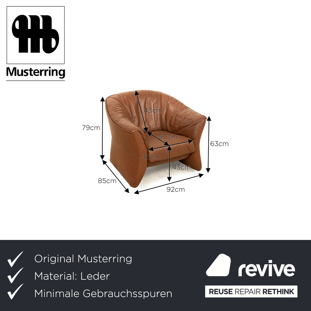 Musterring Leather Armchair Brown