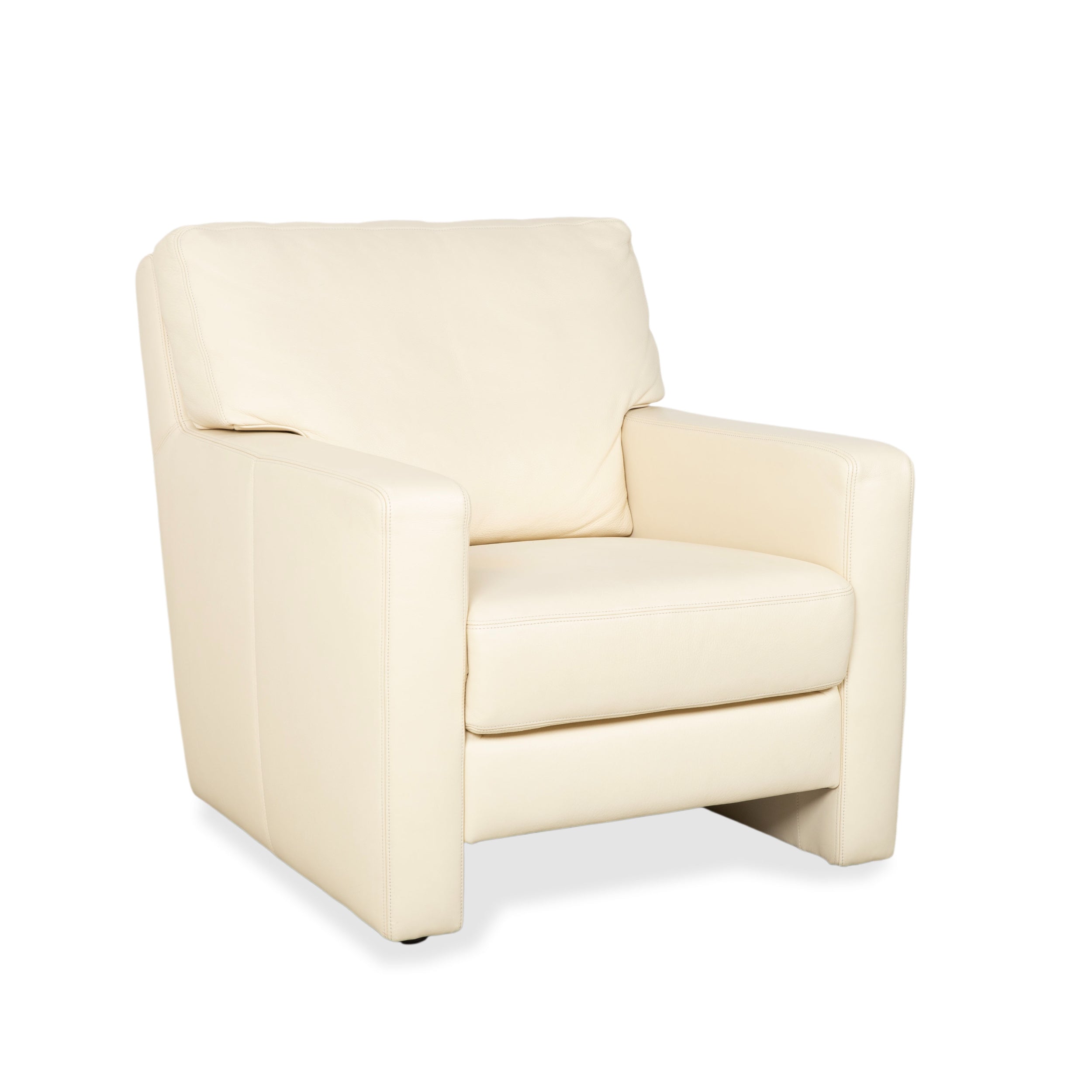 Musterring Leather Armchair Cream Beige Off-White