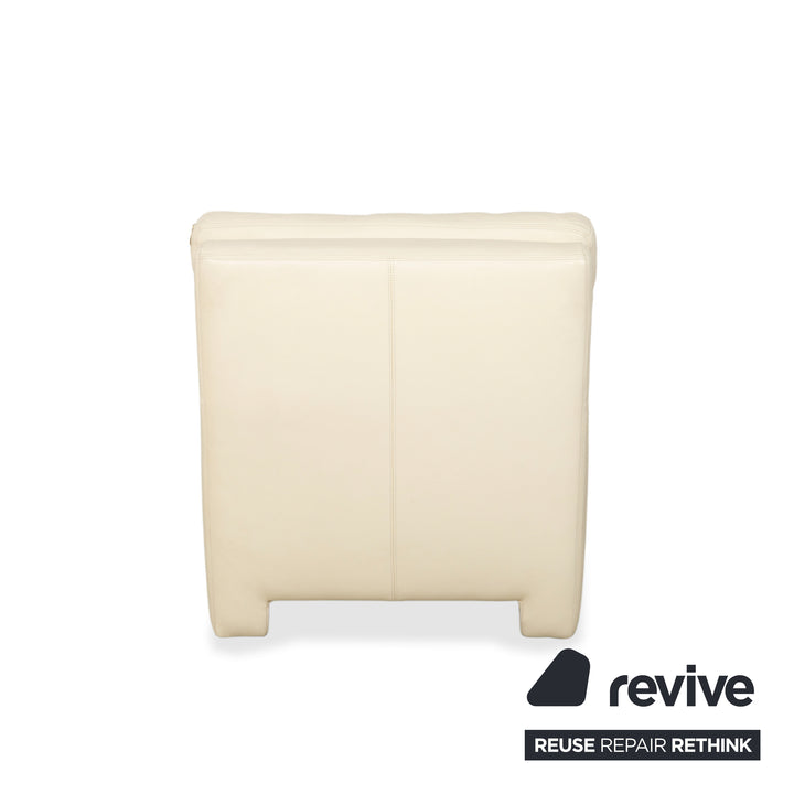 Musterring Leather Armchair Cream Beige Off-White