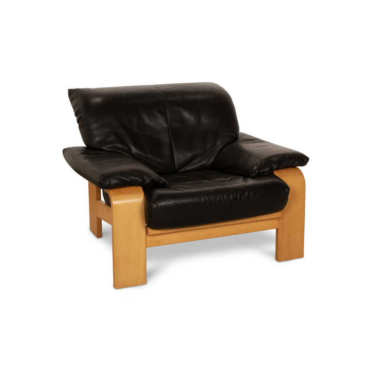 Musterring Leather Armchair Black