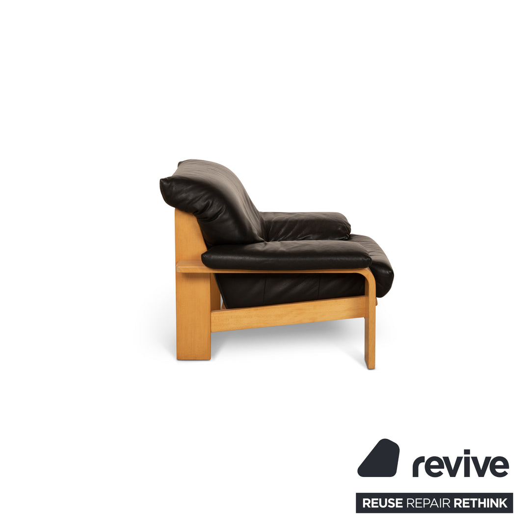 Musterring Leather Armchair Black