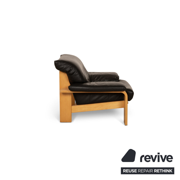Musterring Leather Armchair Black
