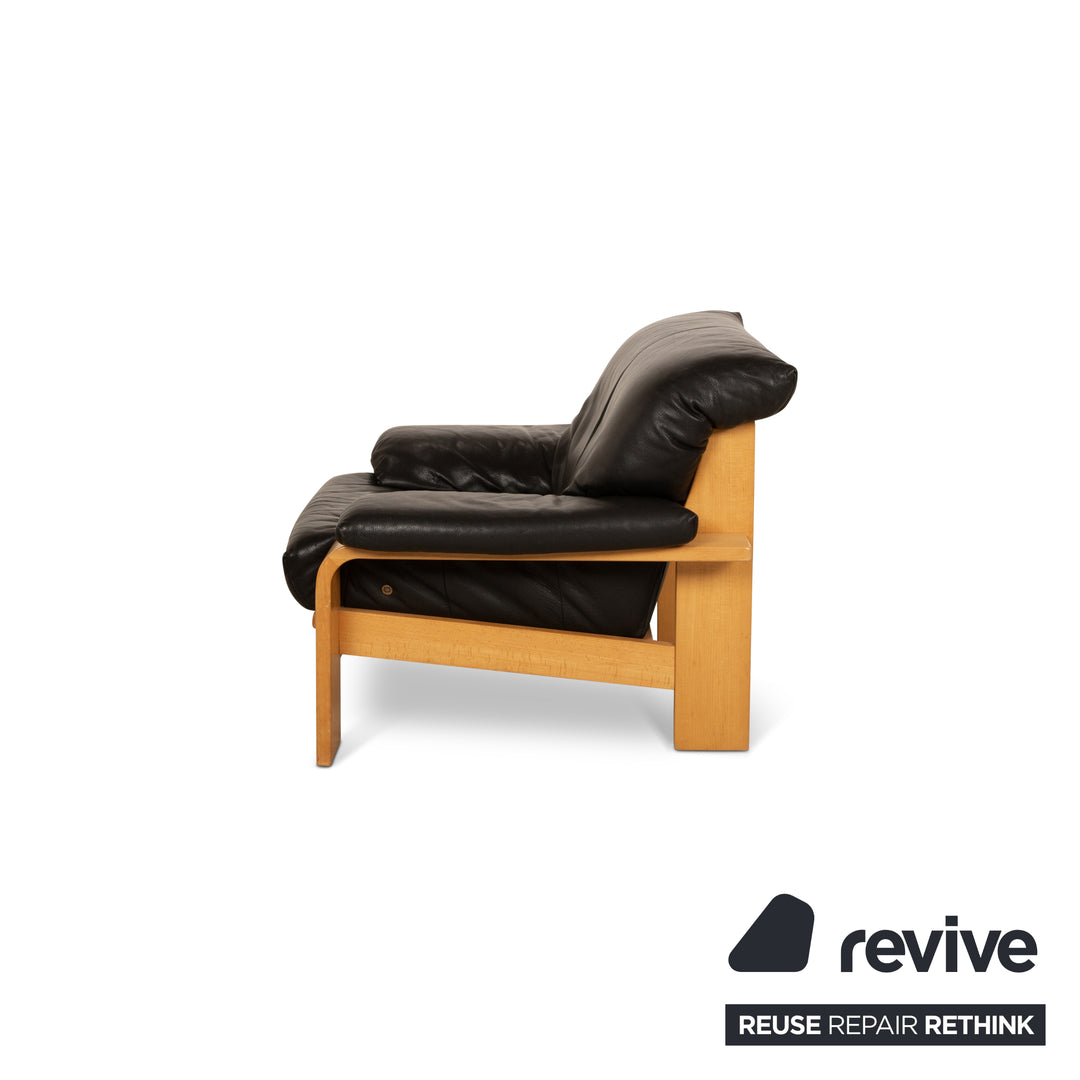 Musterring Leather Armchair Black