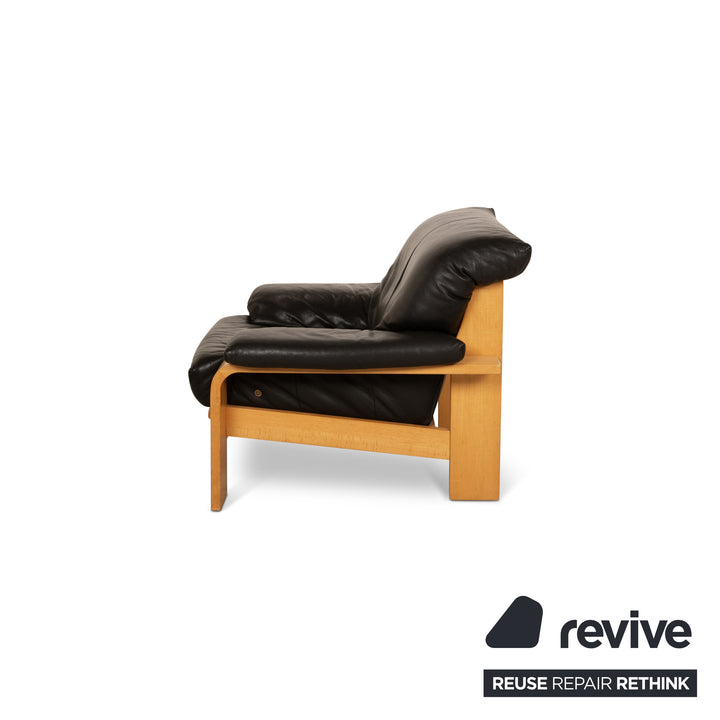 Musterring Leather Armchair Black