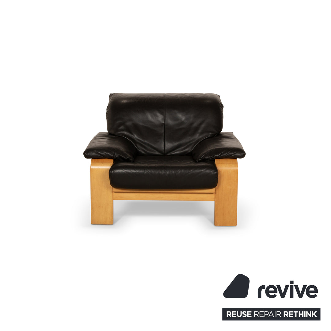 Musterring Leather Armchair Black