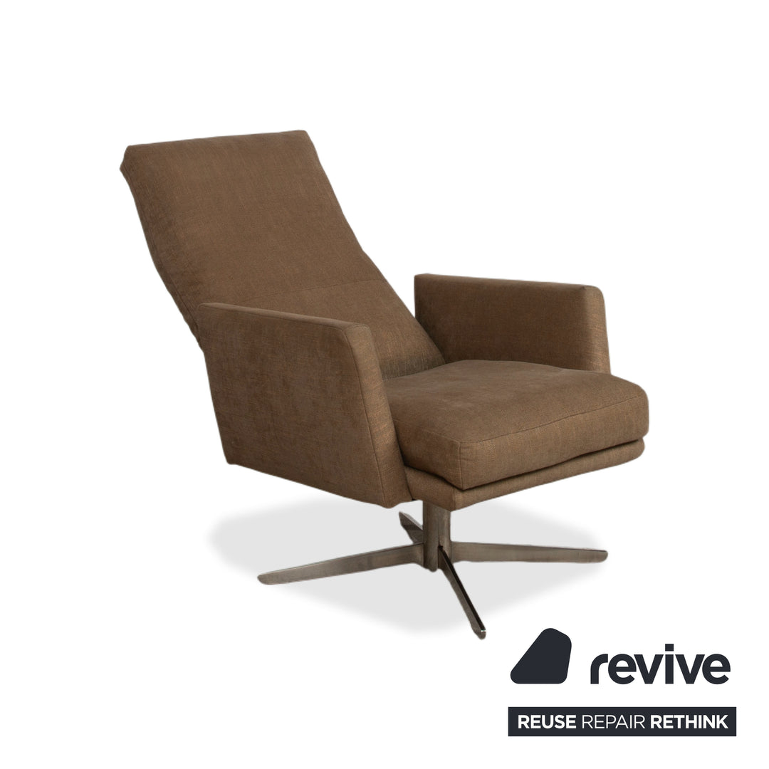 Musterring MR 495 Stoff Sessel Grau Taupe inkl. Hocker manuelle Funktion