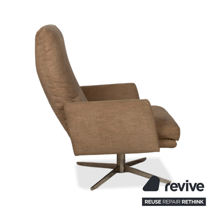 Musterring MR 495 Stoff Sessel Grau Taupe inkl. Hocker manuelle Funktion