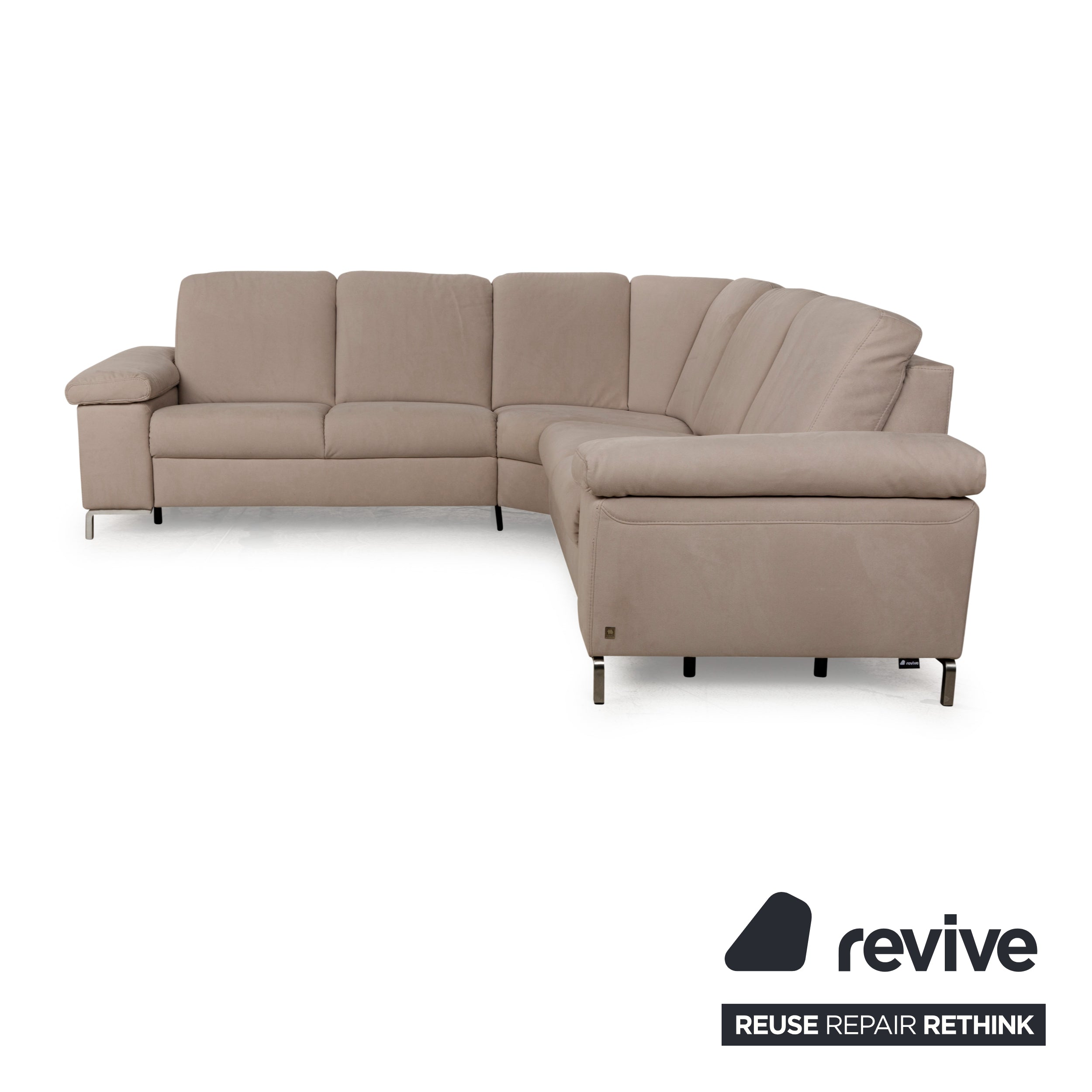 Musterring Stoff Ecksofa Beige Sofa Couch