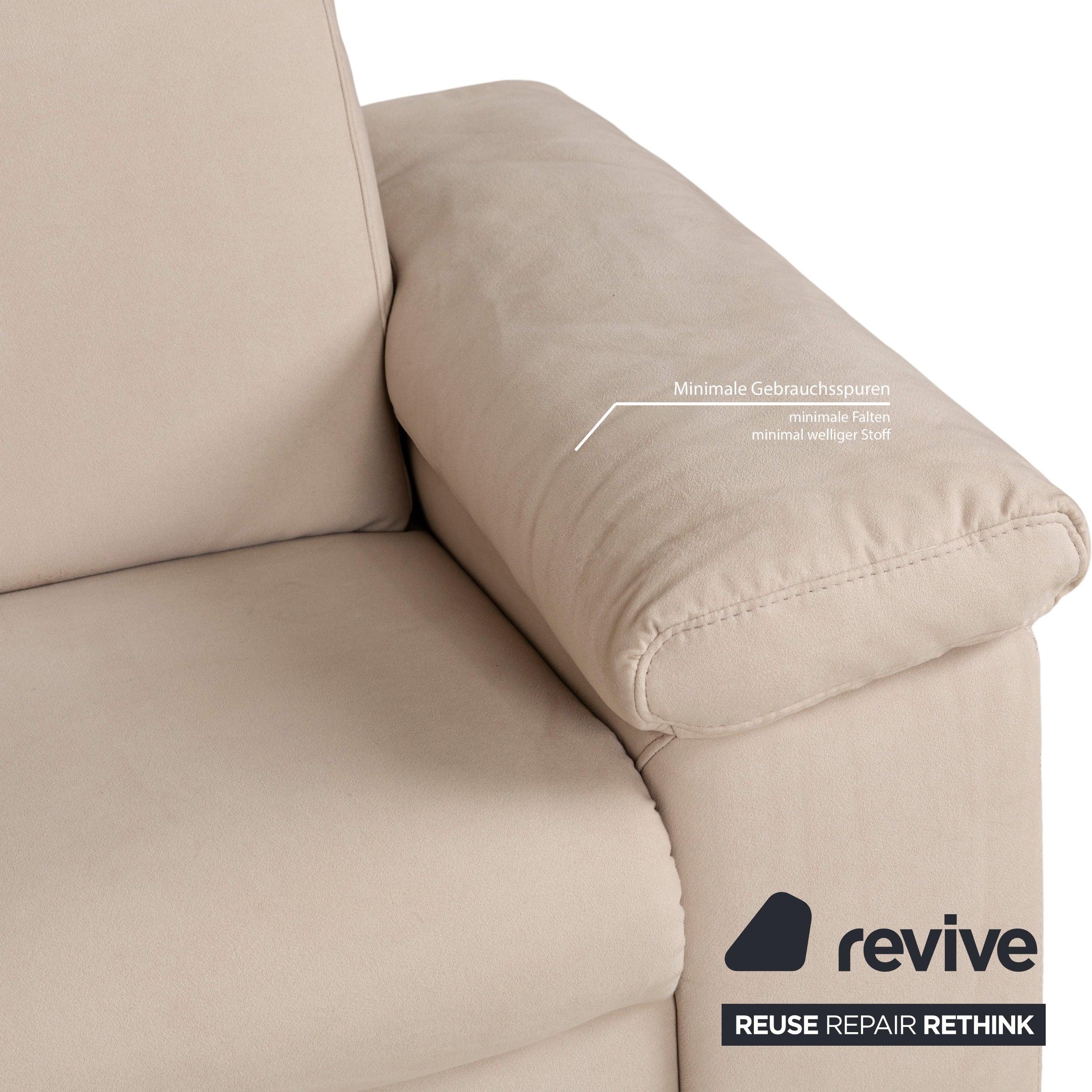 Musterring Stoff Ecksofa Beige Sofa Couch