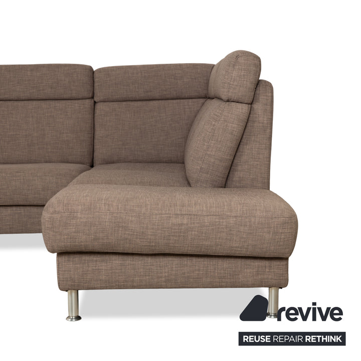 Musterring fabric corner sofa brown grey brown sofa couch