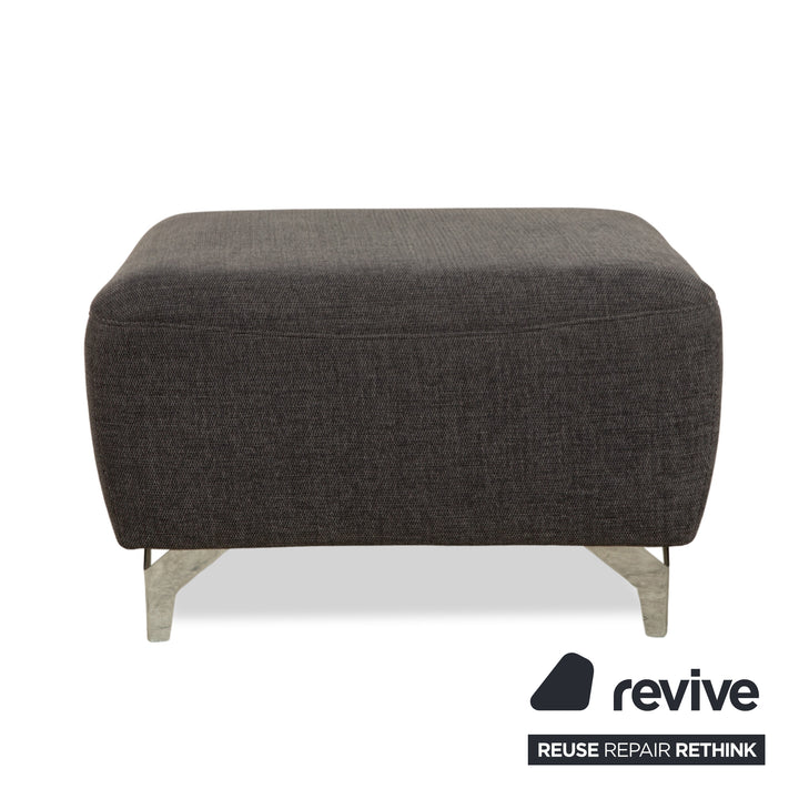 Musterring Stoff Hocker Grau