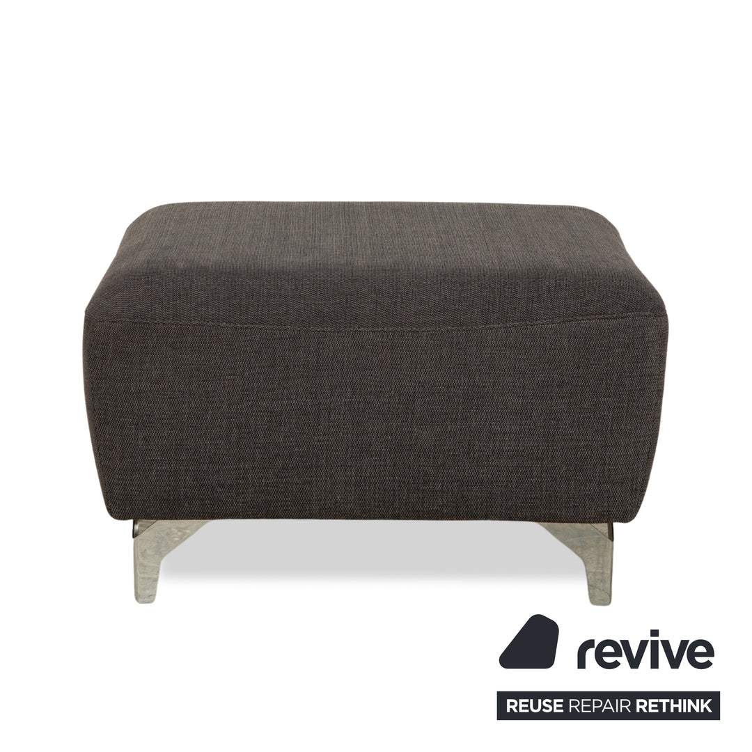 Musterring Stoff Hocker Grau
