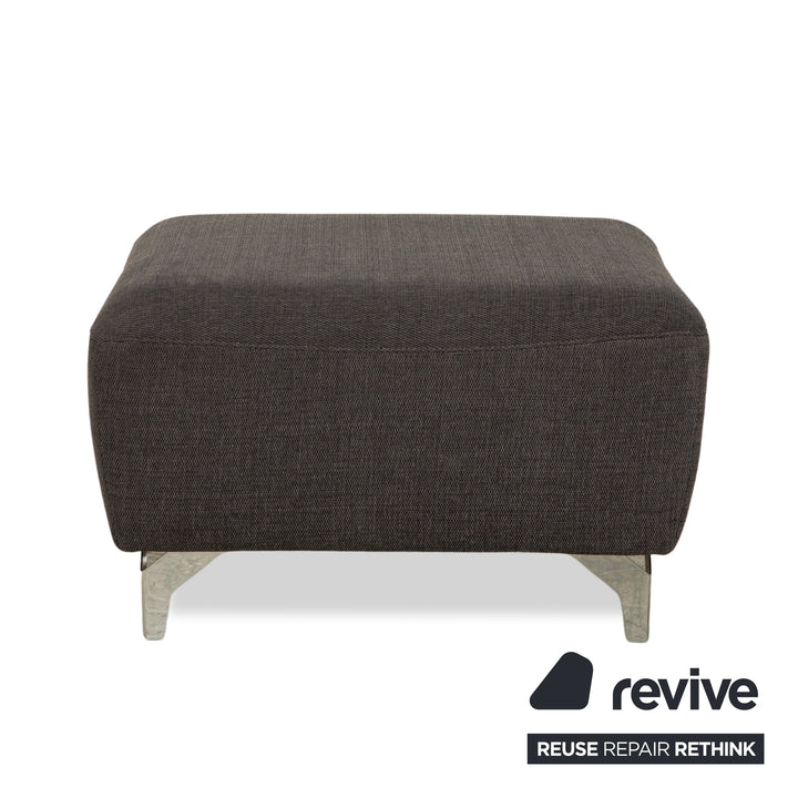 Musterring Stoff Hocker Grau