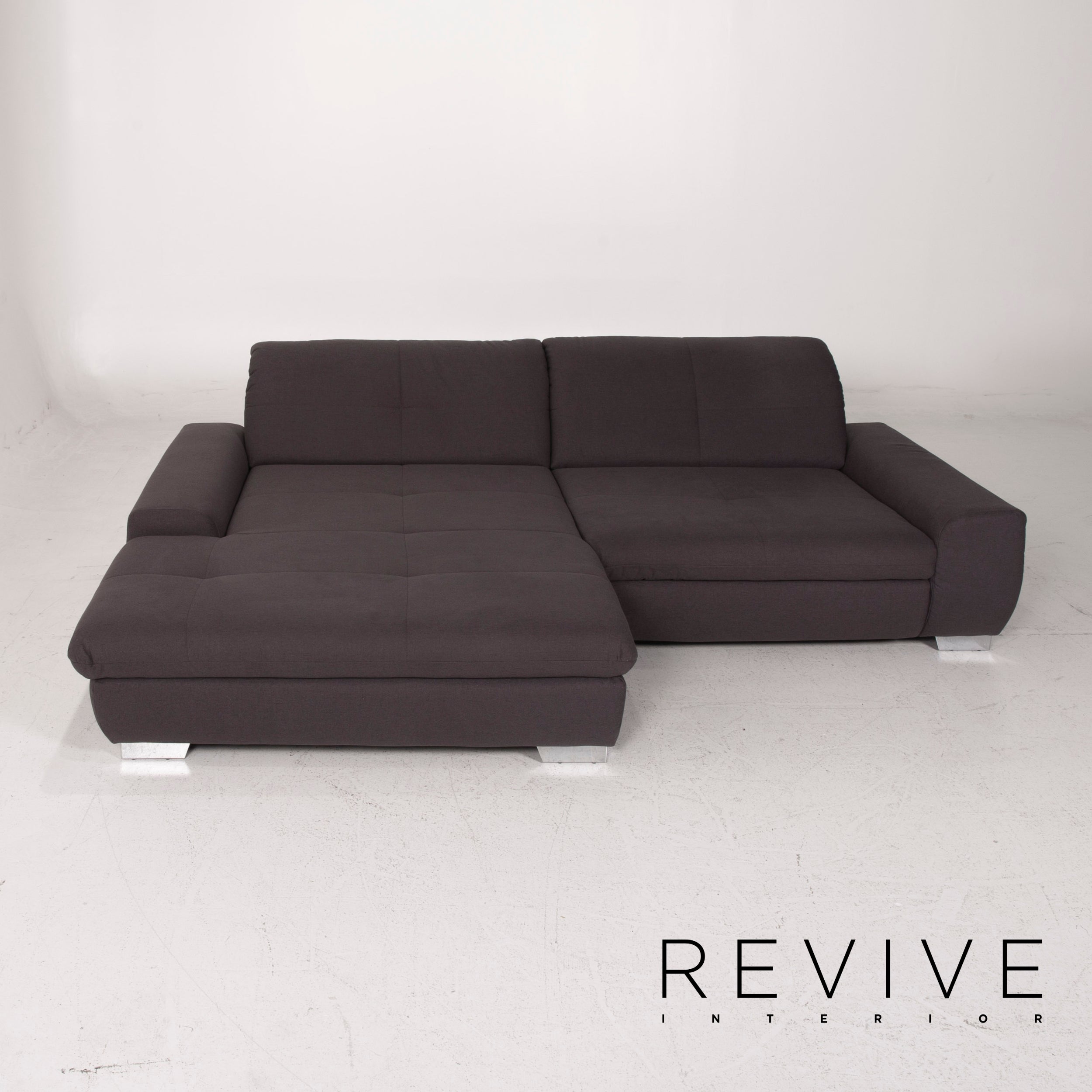 Pattern ring fabric sofa anthracite corner sofa #15124