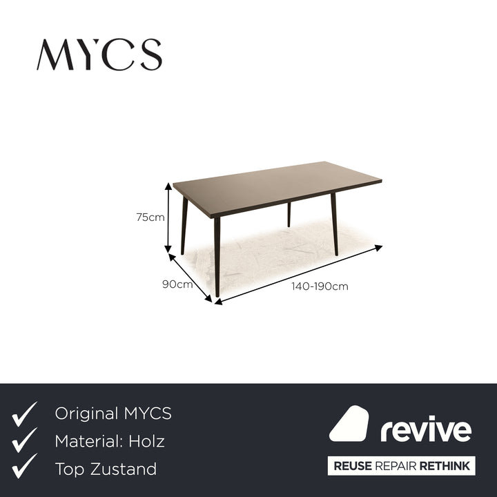 MYCS Tymber Holz Esstisch Schwarz