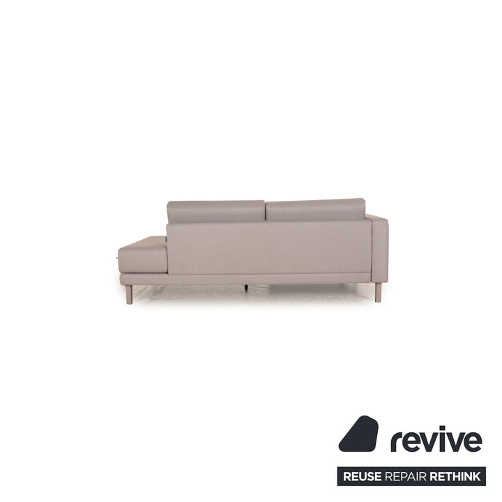 MYCS TYME Stoff Ecksofa Grau Recamiere Links Sofa Couch