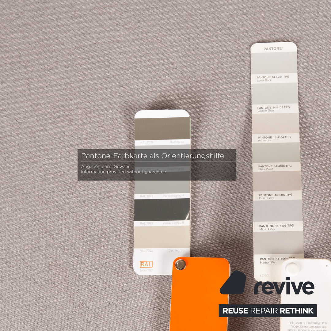 MYCS TYME Stoff Ecksofa Grau Recamiere Links Sofa Couch