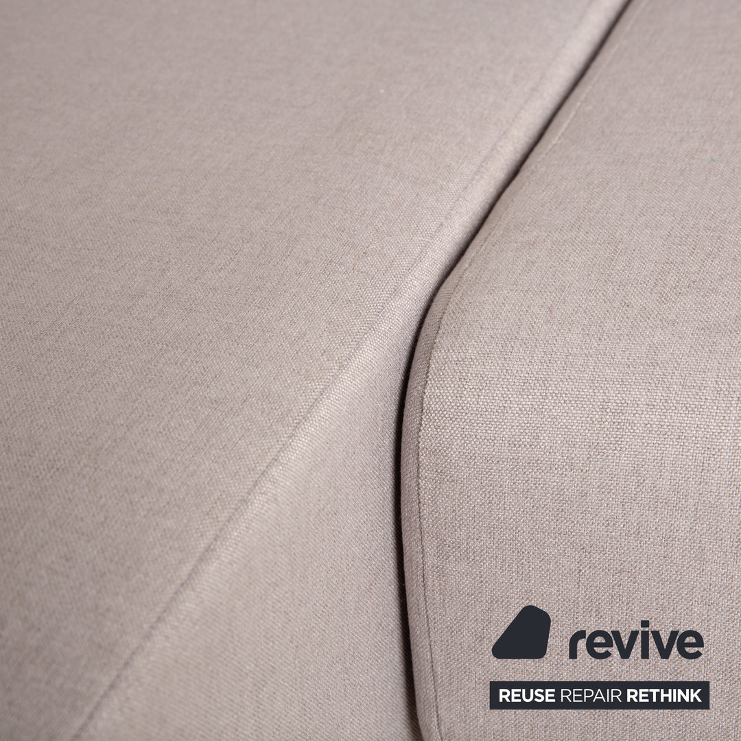 MYCS TYME Stoff Ecksofa Grau Recamiere Links Sofa Couch