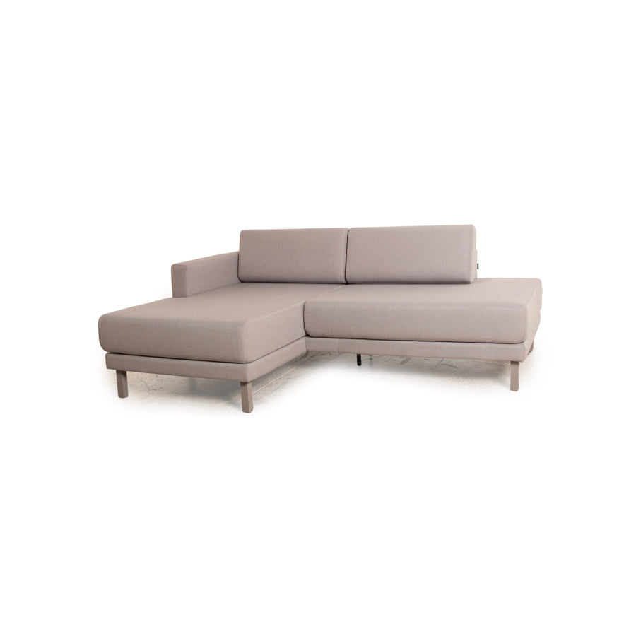 MYCS TYME Stoff Ecksofa Grau Recamiere Links Sofa Couch