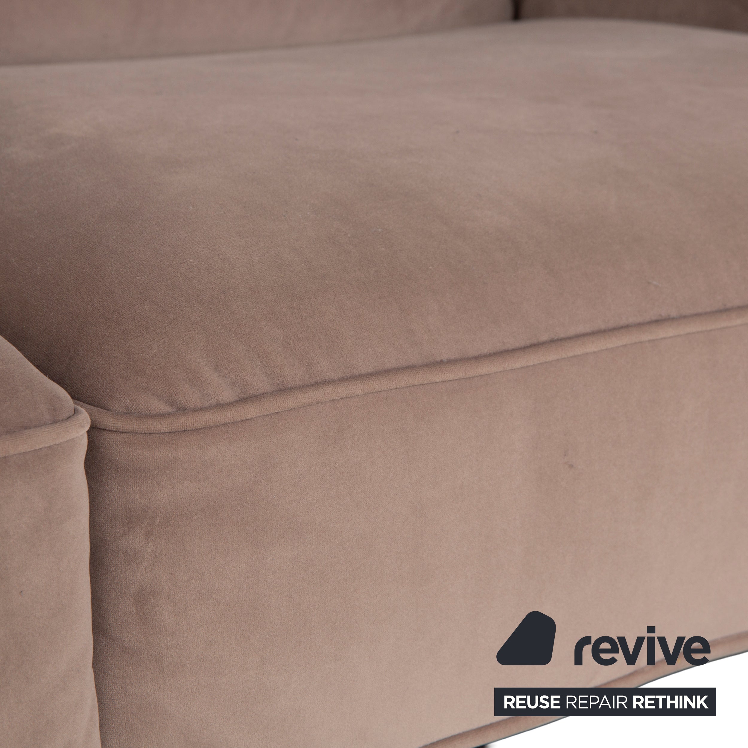 Natuzzi Audacia Stoff Sofa Braun Zweisitzer Couch