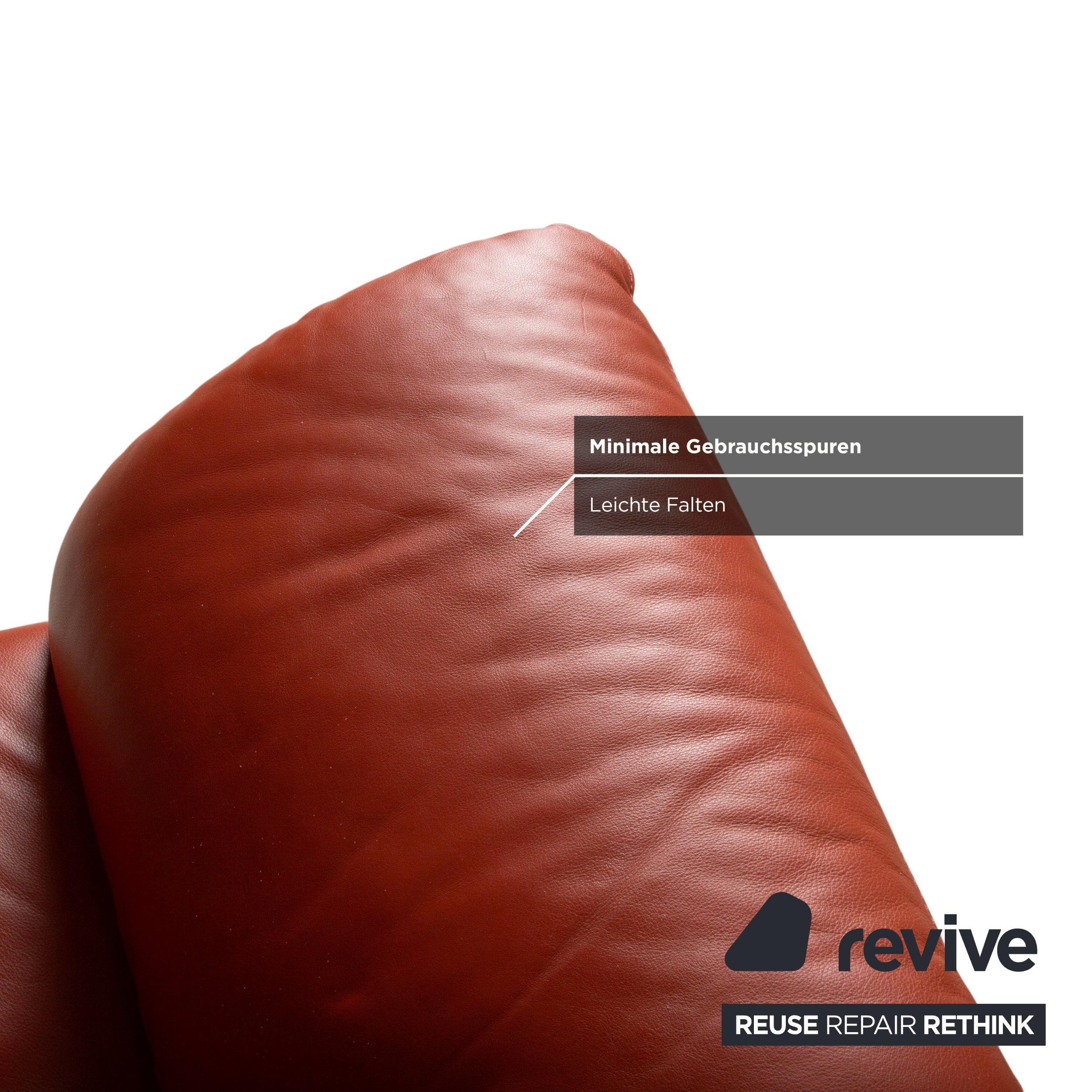 Natuzzi Garnitur Zweisitzer Sessel Leder Rot Sofa Couch