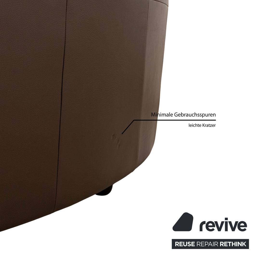 Natuzzi Leather Corner Sofa Brown Sofa Couch