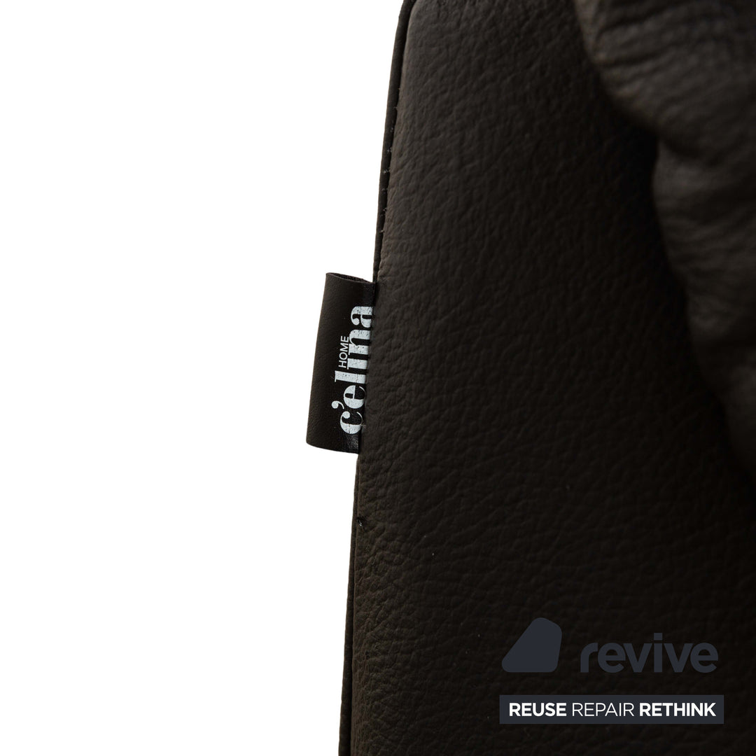 Natuzzi Leder Ecksofa Schwarz Sofa Couch