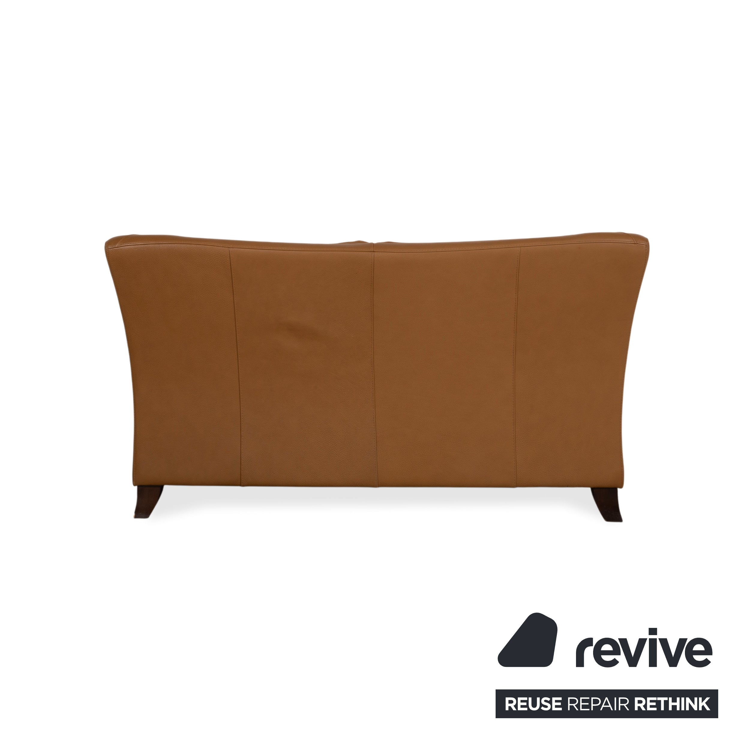 Natuzzi Leder Zweisitzer Braun Cognac Sofa Couch