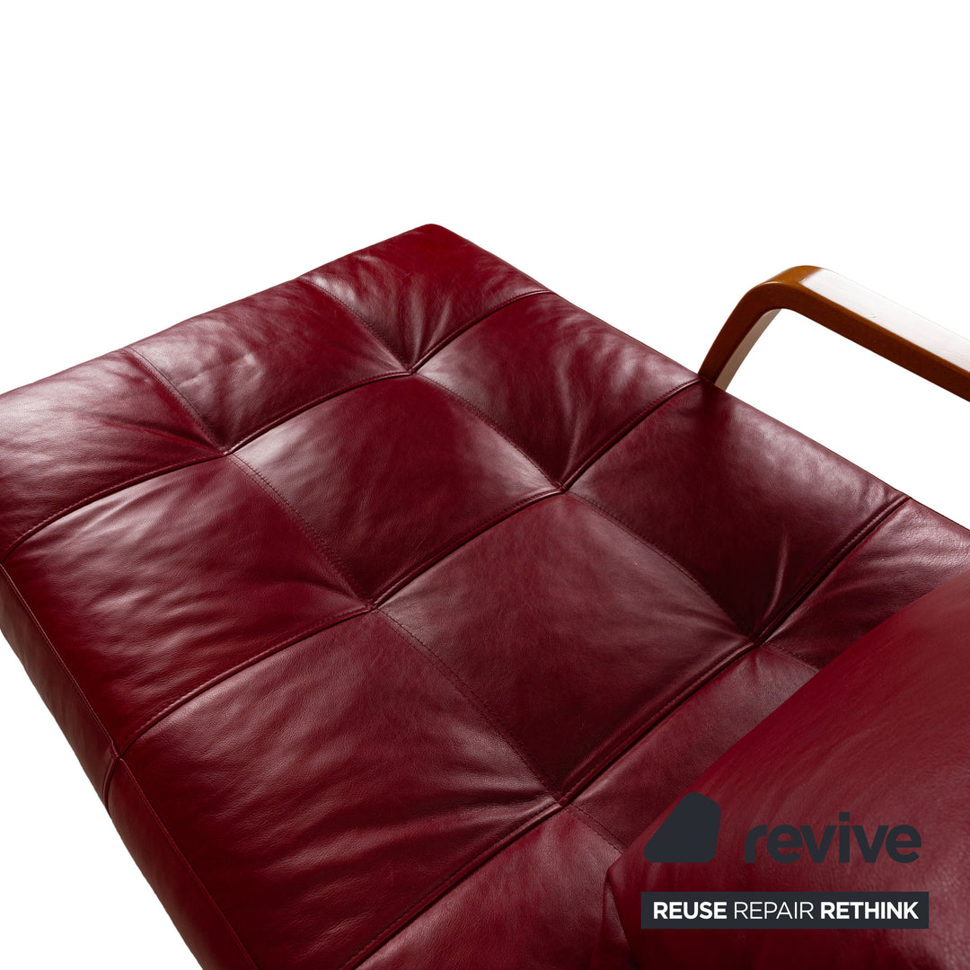 Natuzzi Osaka Leder Liege Rot