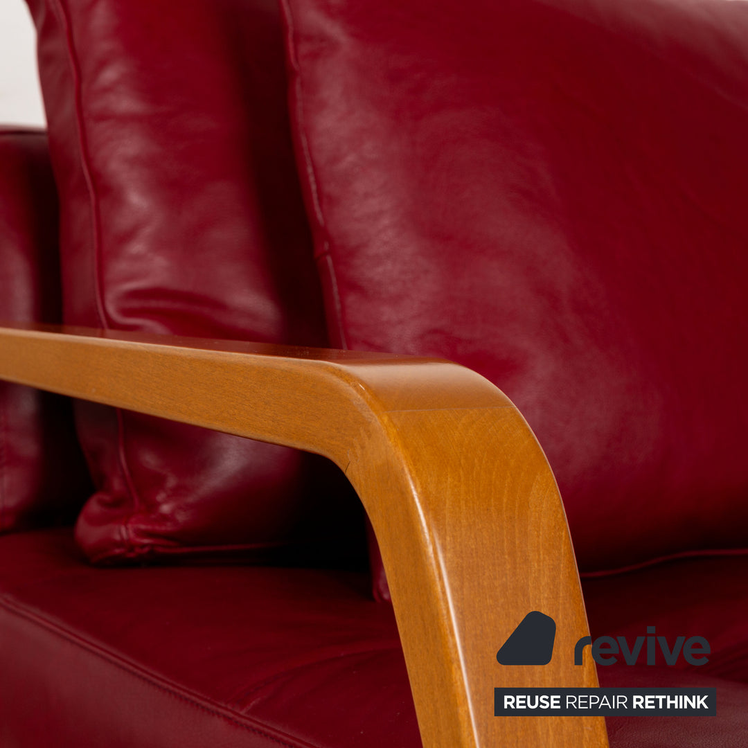 Natuzzi Osaka Leder Liege Rot